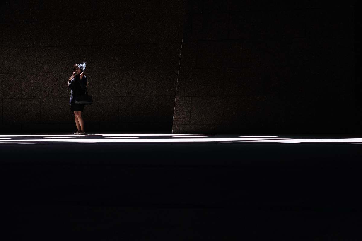 united kingdom woman wearing black skirt minimalist